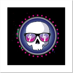 Skull in Shades Posters and Art